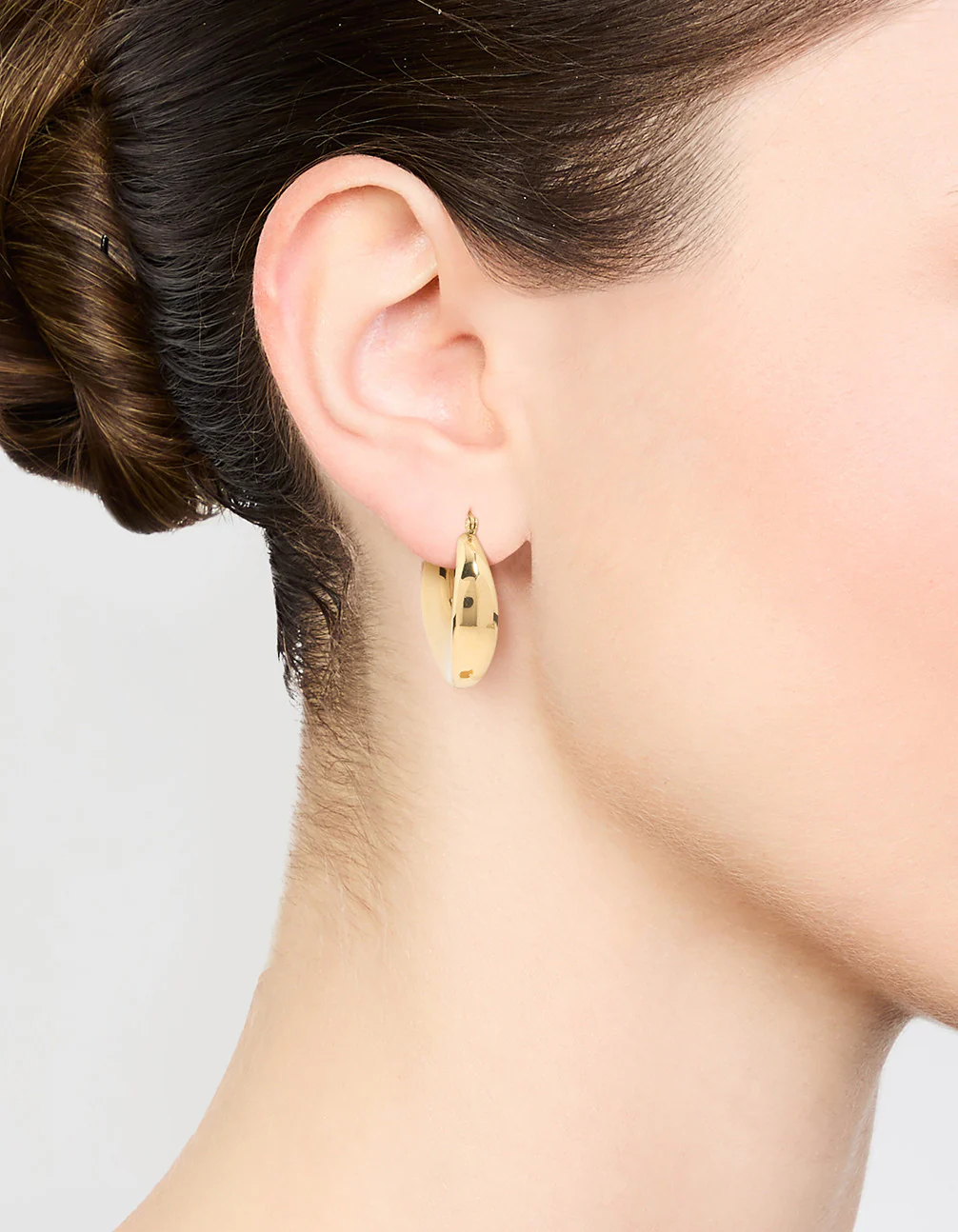 Waterproof Gold Plated Stainless Steel Large Hoop Earrings - Image 4