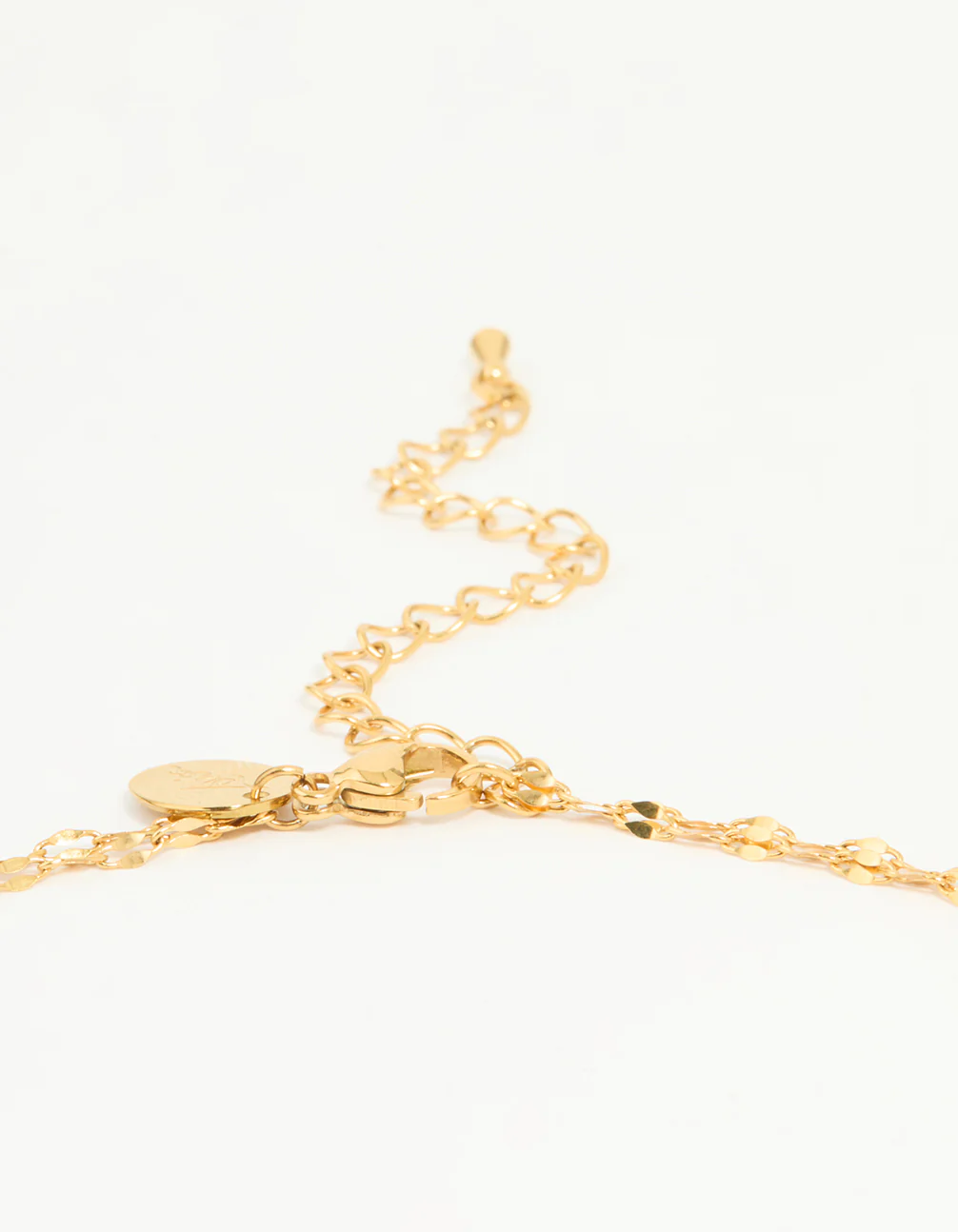 Waterproof Gold Plated Stainless Steel Layered Chain Y-Necklace - Image 3