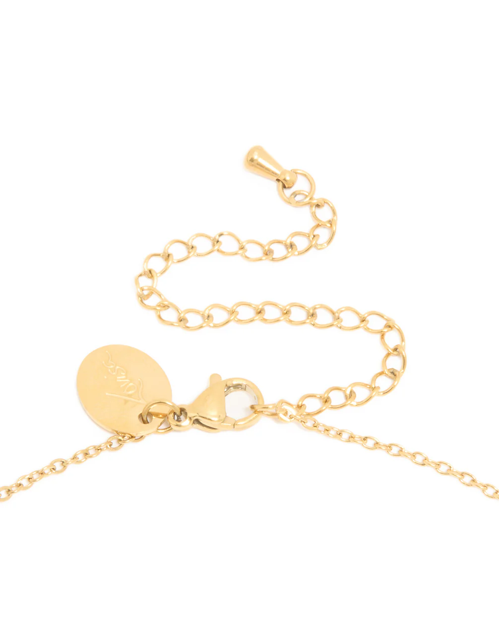 Waterproof Gold Plated Stainless Steel Letter A Pendant Pendant Necklace - Image 3