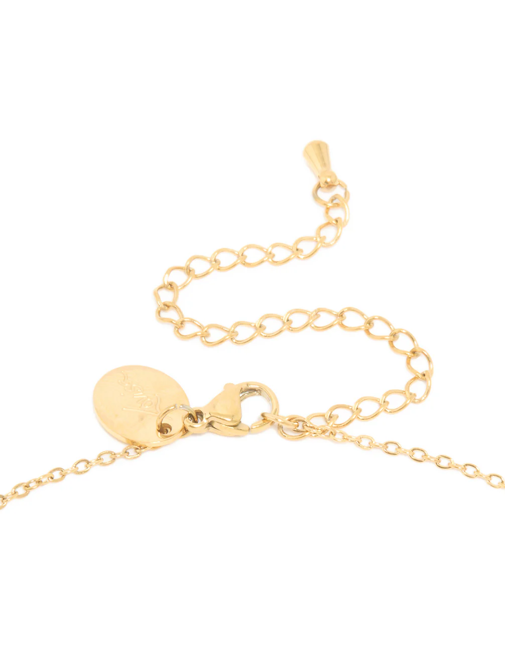 Waterproof Gold Plated Stainless Steel Letter C Dainty Pendant Necklace - Image 5