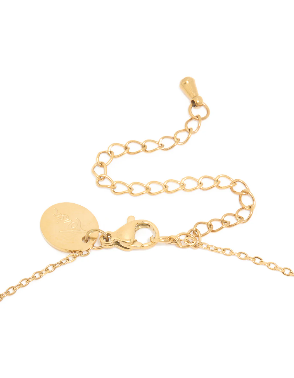 Waterproof Gold Plated Stainless Steel Letter J Dainty Pendant Necklace - Image 5