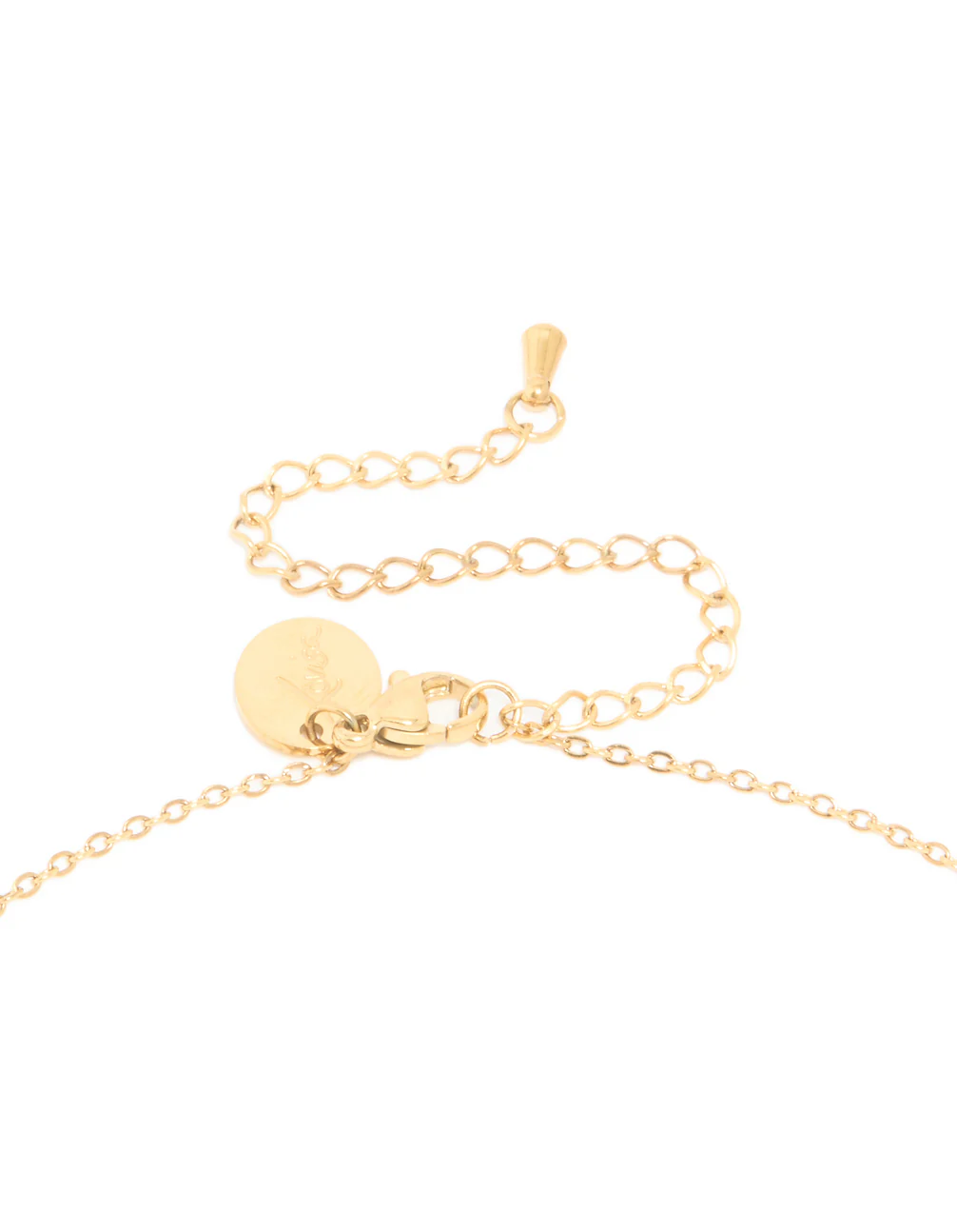 Waterproof Gold Plated Stainless Steel Letter K Dainty Pendant Necklace - Image 3