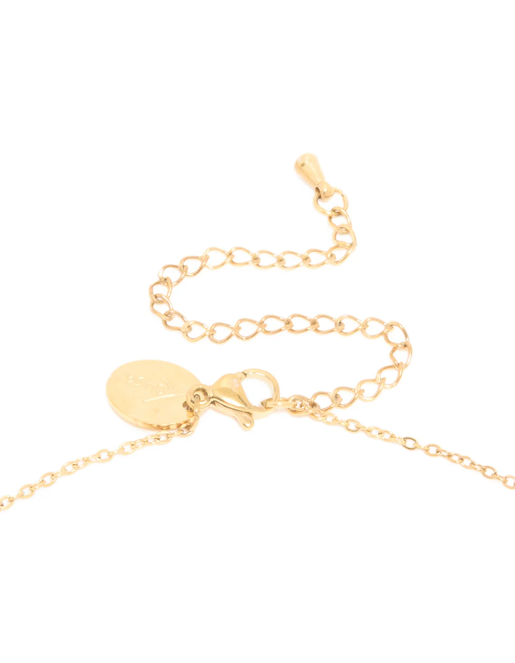 Waterproof Gold Plated Stainless Steel Letter M Dainty Pendant Necklace - Image 5