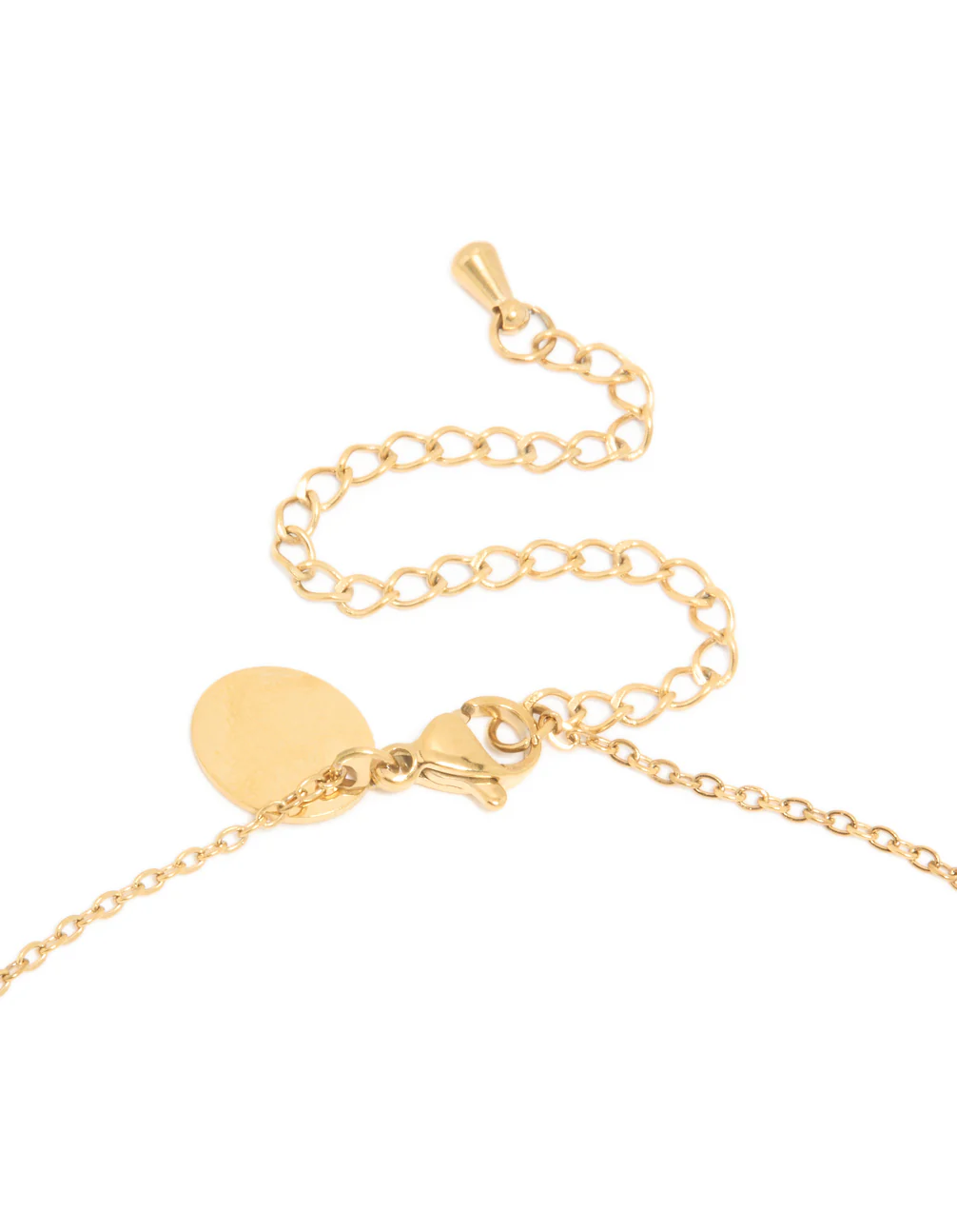 Waterproof Gold Plated Stainless Steel Letter S Dainty Pendant Necklace - Image 5