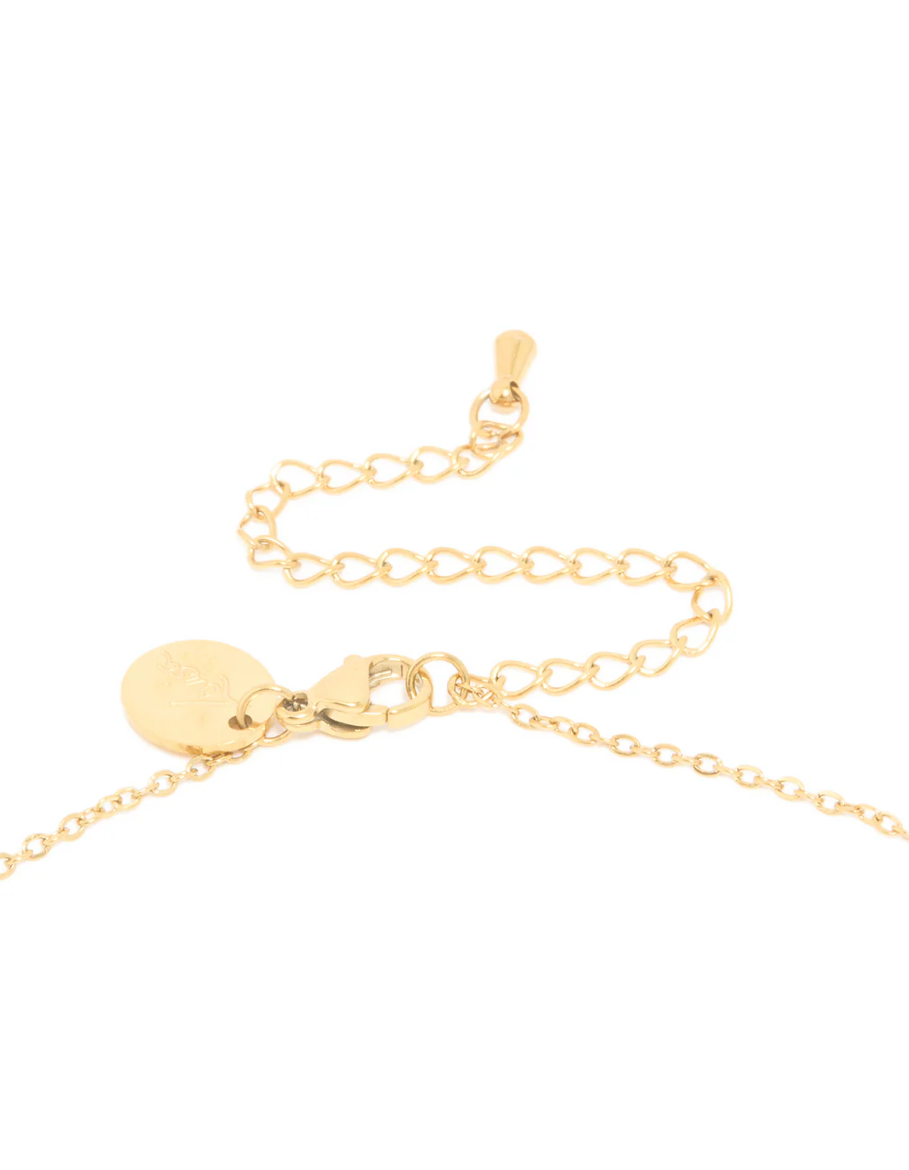 Waterproof Gold Plated Stainless Steel Letter T Dainty Pendant Necklace - Image 5
