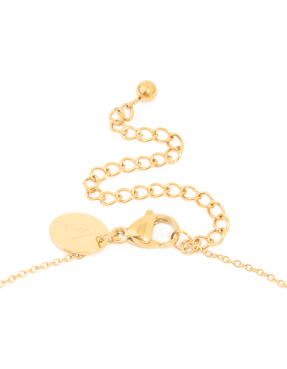 Waterproof Gold Plated Stainless Steel Looped Pendant Necklace - Image 3