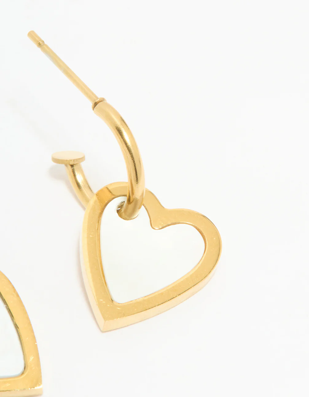 Waterproof Gold Plated Stainless Steel Lovely Heart Earrings - Image 5