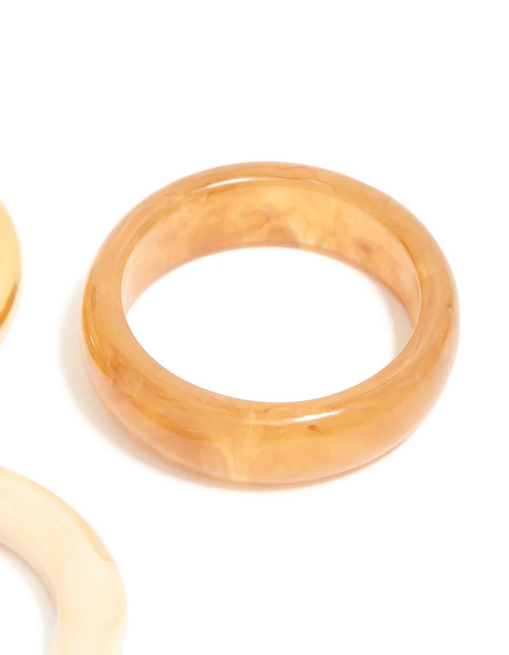 Waterproof Gold Plated Stainless Steel & Marbled Stacking Rings 3-Pack - Image 4