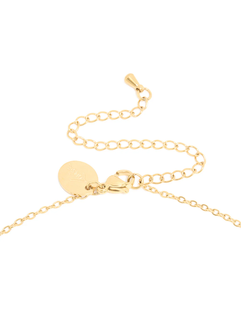 Waterproof Gold Plated Stainless Steel March Blue Cubic Zirconia Birthstone Necklace & Earrings Set - Image 3