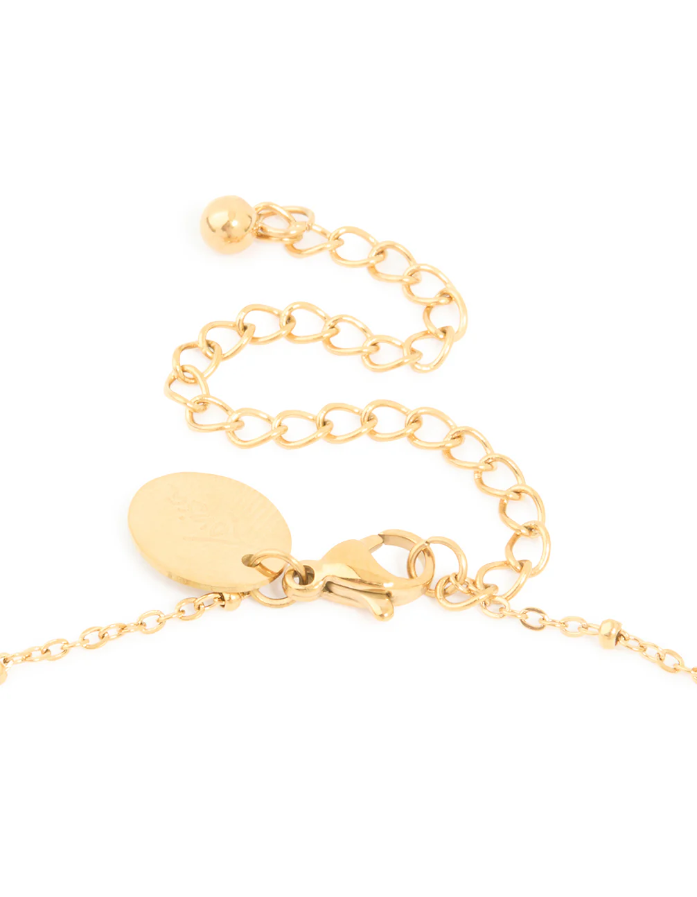 Waterproof Gold Plated Stainless Steel Mary & Cross Necklace - Image 5