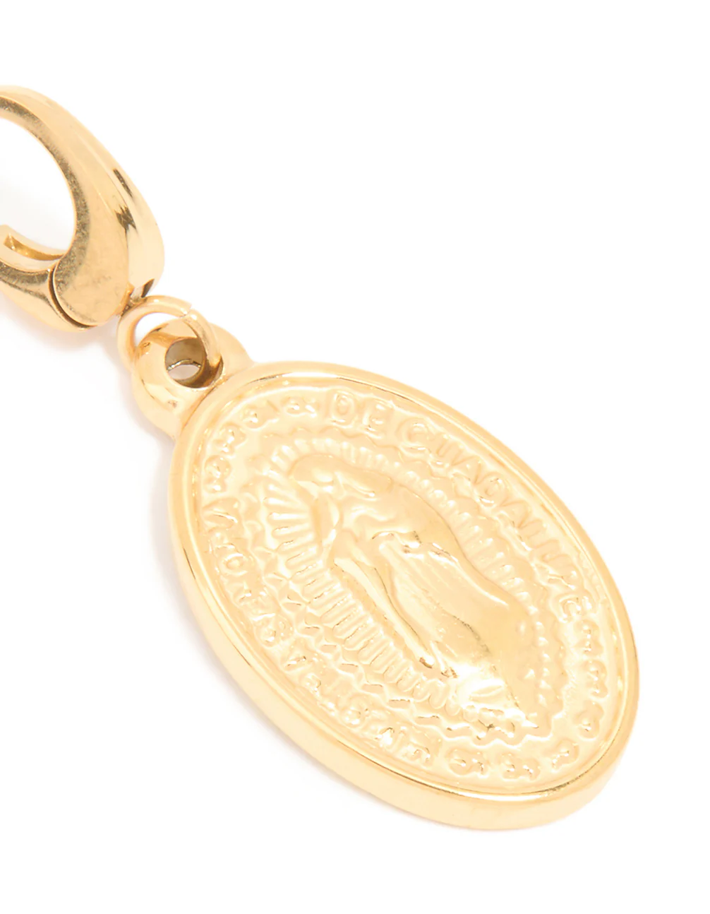 Waterproof Gold Plated Stainless Steel Mary Disc Charm - Image 2