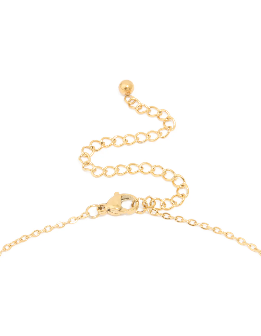 Waterproof Gold Plated Stainless Steel Mini Bubble Letter A Necklace - Image 3