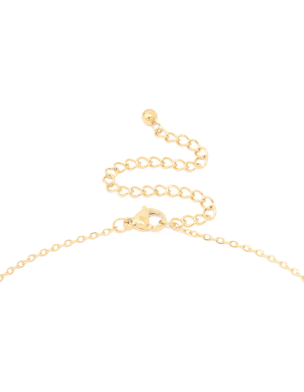Waterproof Gold Plated Stainless Steel Mini Bubble Letter B Necklace - Image 5