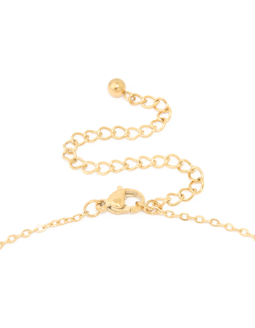 Waterproof Gold Plated Stainless Steel Mini Bubble Letter C Necklace - Image 5