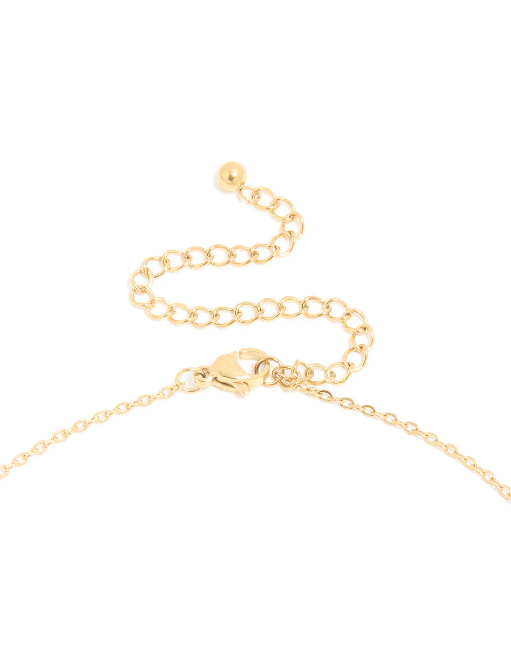 Waterproof Gold Plated Stainless Steel Mini Bubble Letter D Necklace - Image 5