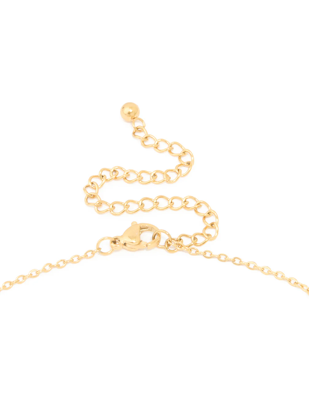 Waterproof Gold Plated Stainless Steel Mini Bubble Letter E Necklace - Image 5