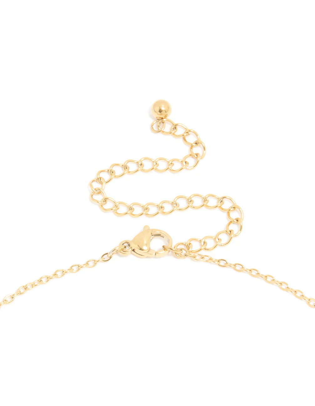 Waterproof Gold Plated Stainless Steel Mini Bubble Letter H Necklace - Image 5