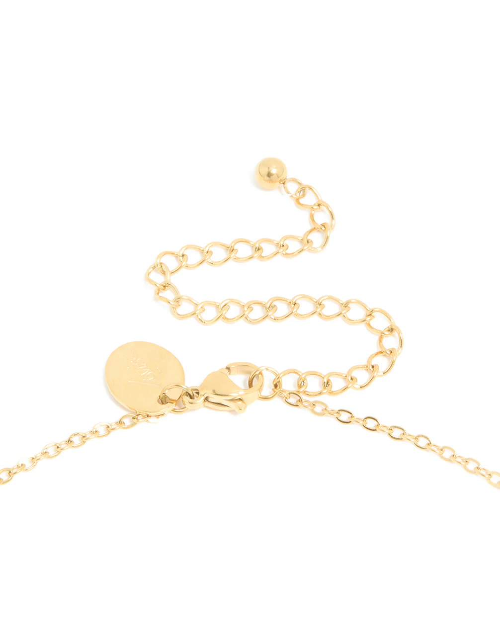 Waterproof Gold Plated Stainless Steel Mini Bubble Letter I Necklace - Image 5