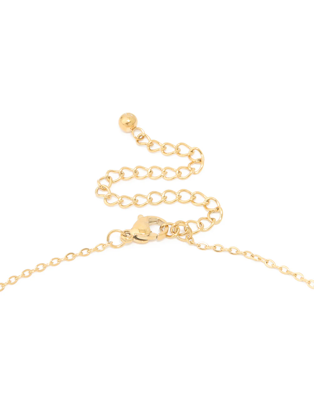 Waterproof Gold Plated Stainless Steel Mini Bubble Letter J Necklace - Image 5