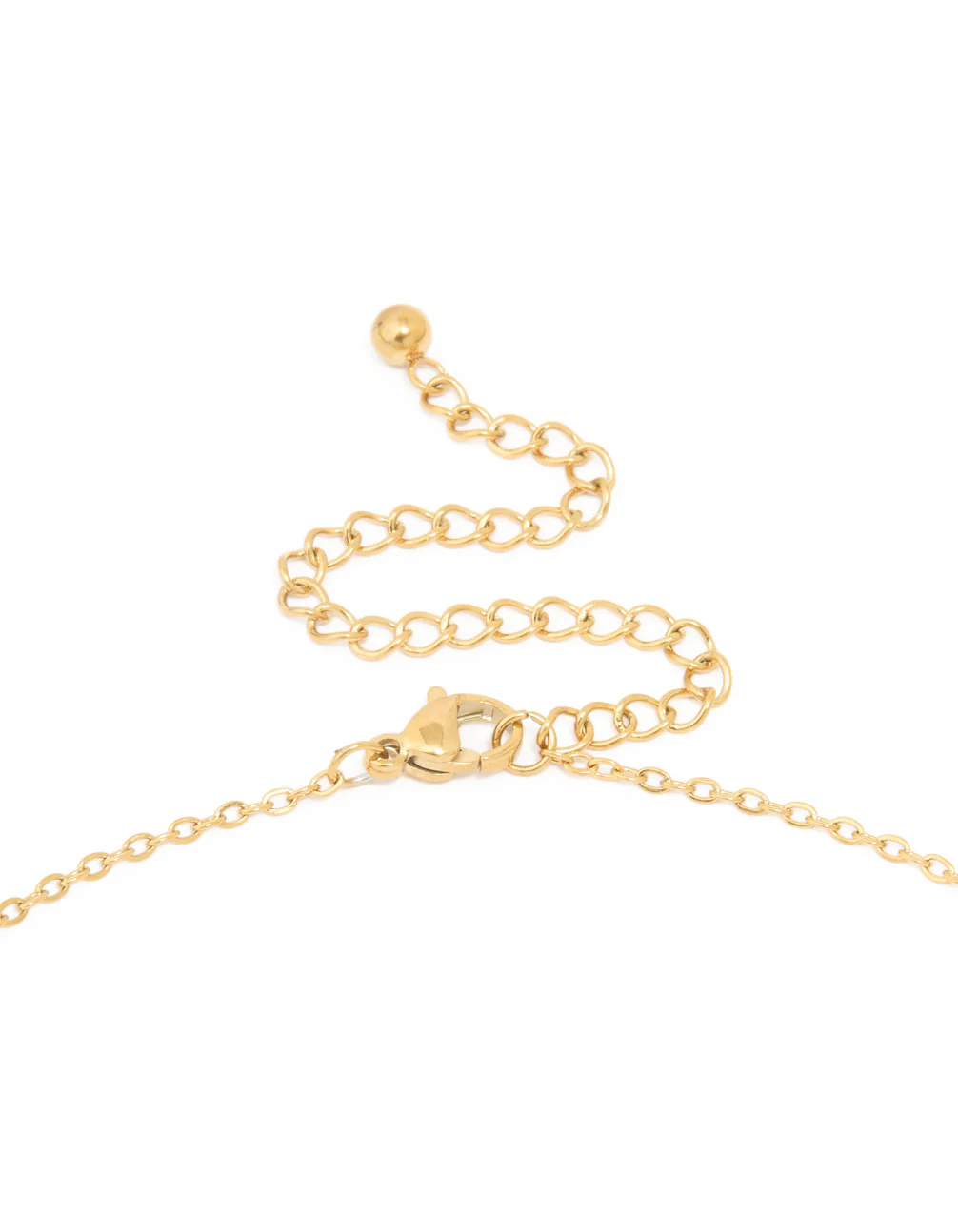Waterproof Gold Plated Stainless Steel Mini Bubble Letter K Necklace - Image 5