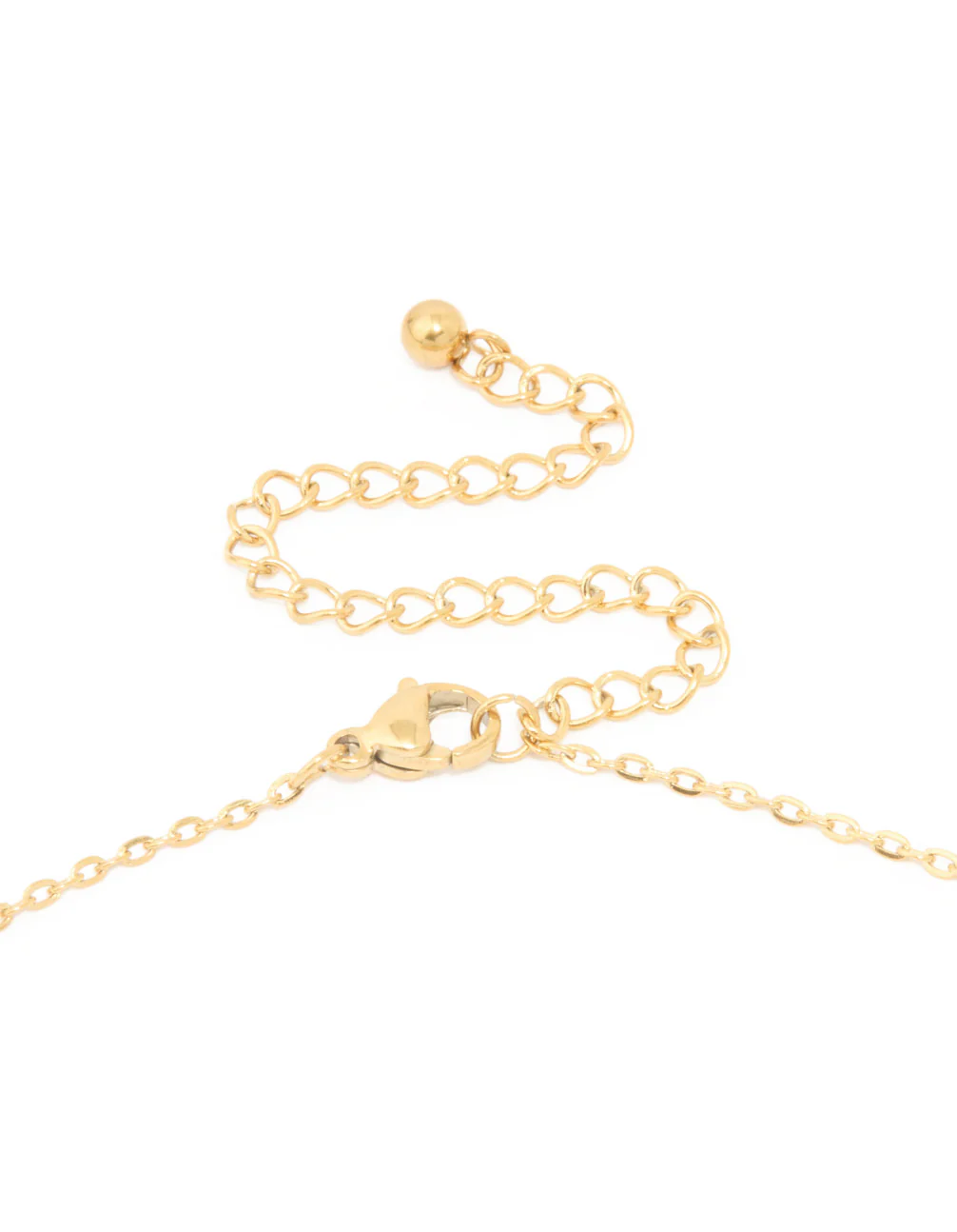 Waterproof Gold Plated Stainless Steel Mini Bubble Letter L Necklace - Image 5