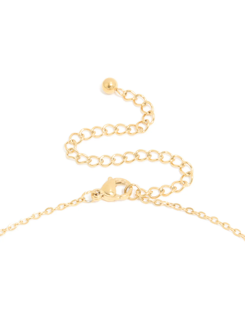 Waterproof Gold Plated Stainless Steel Mini Bubble Letter N Necklace - Image 5