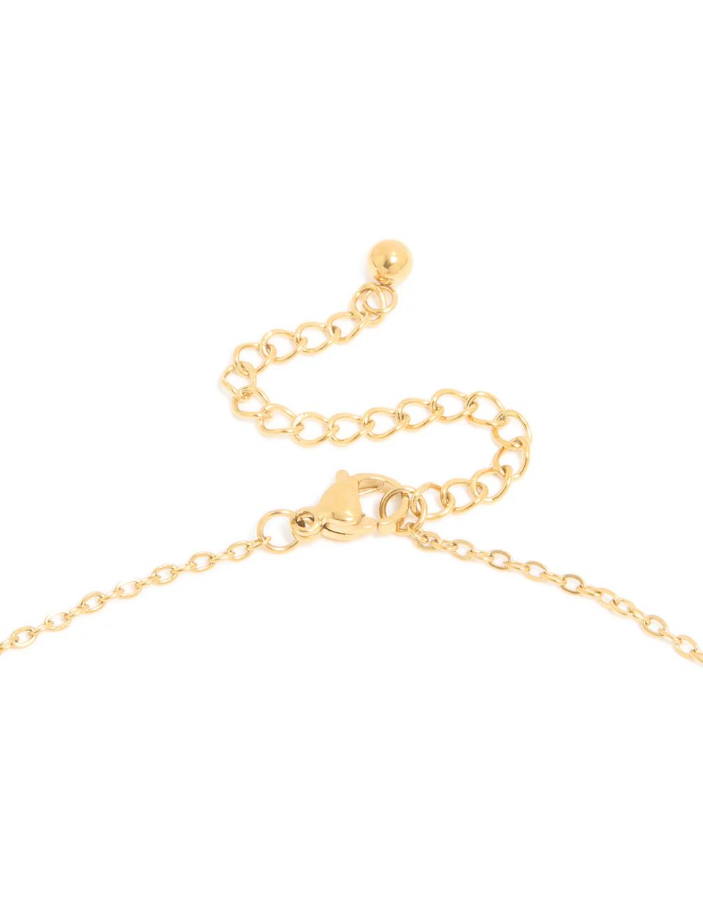 Waterproof Gold Plated Stainless Steel Mini Bubble Letter O Necklace - Image 5