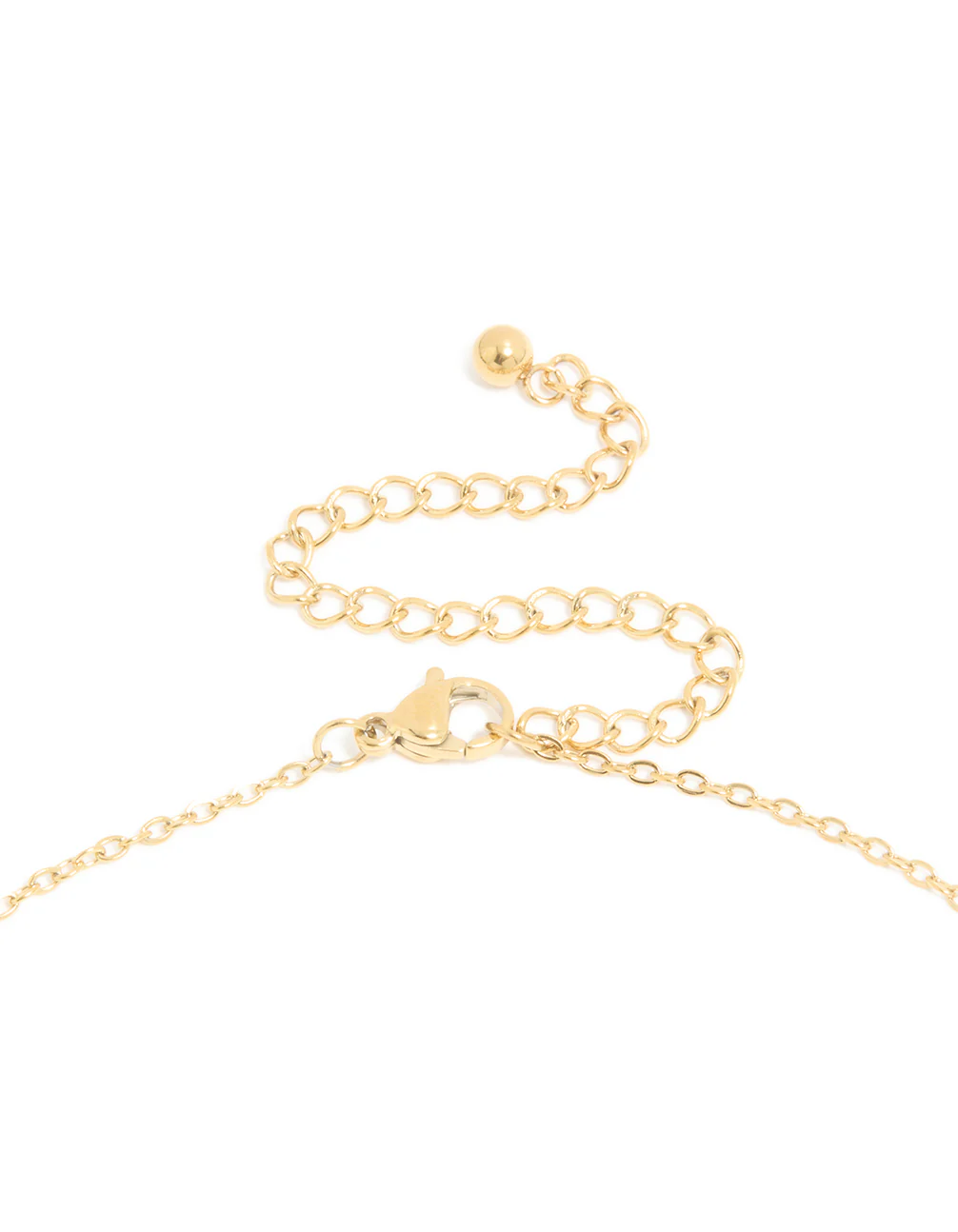 Waterproof Gold Plated Stainless Steel Mini Bubble Letter P Necklace - Image 5