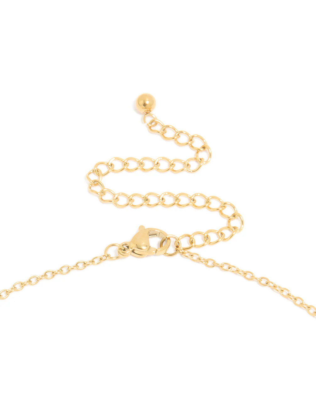 Waterproof Gold Plated Stainless Steel Mini Bubble Letter Q Necklace - Image 5