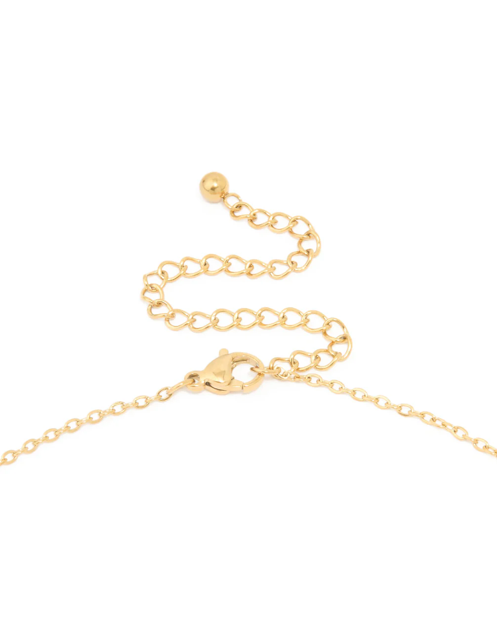 Waterproof Gold Plated Stainless Steel Mini Bubble Letter S Necklace - Image 5