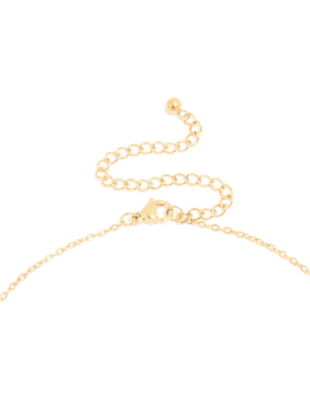 Waterproof Gold Plated Stainless Steel Mini Bubble Letter U Necklace - Image 5