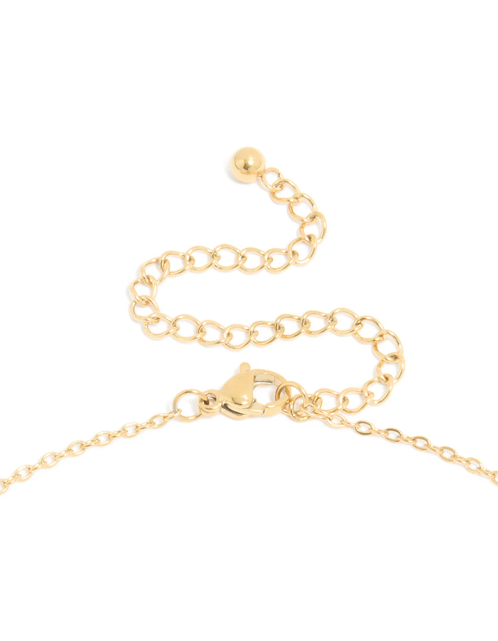 Waterproof Gold Plated Stainless Steel Mini Bubble Letter W Necklace - Image 5
