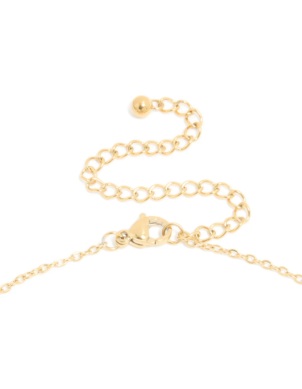 Waterproof Gold Plated Stainless Steel Mini Bubble Letter X Necklace - Image 5