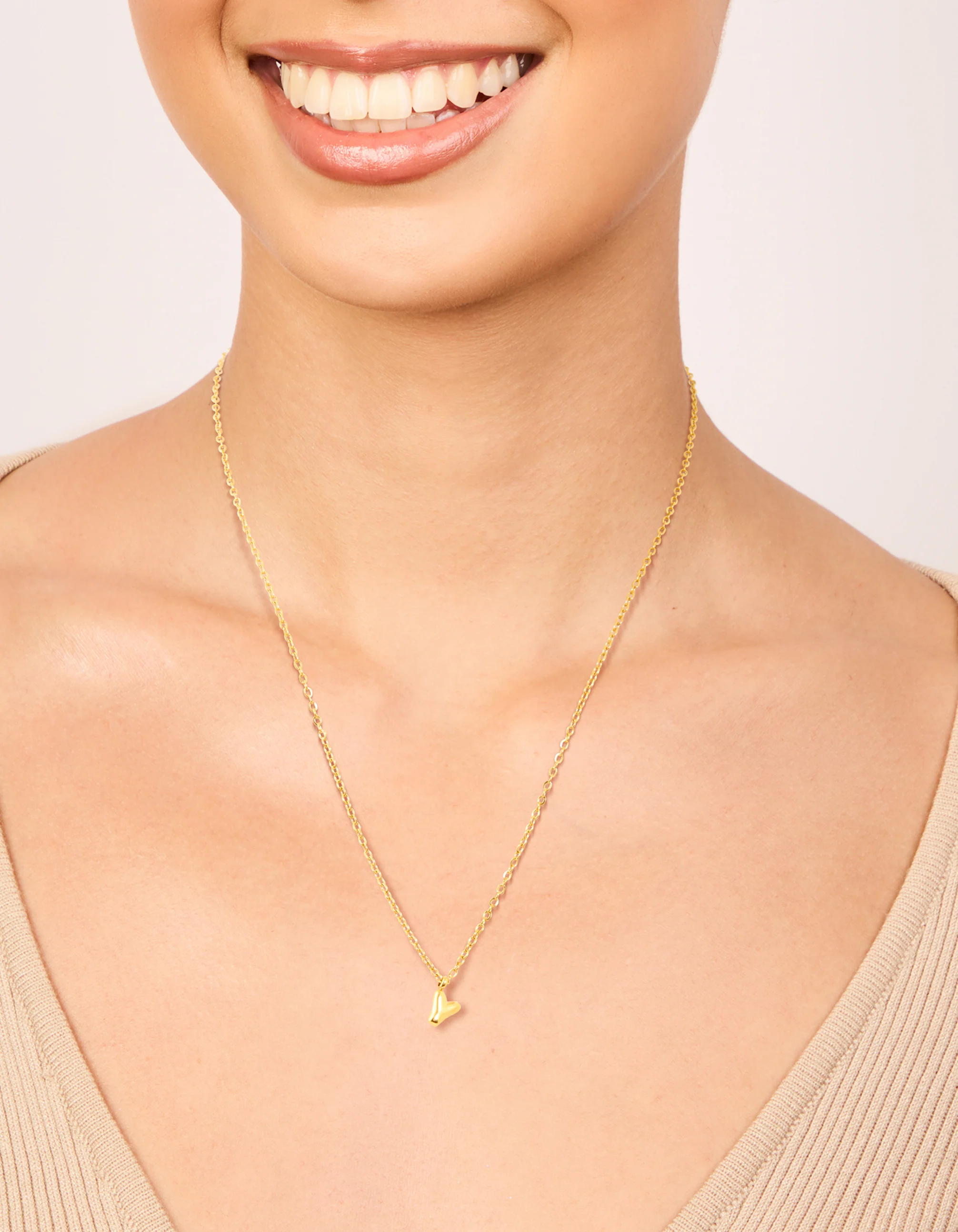 Waterproof Gold Plated Stainless Steel Mini Bubble Letter Y Necklace - Image 2