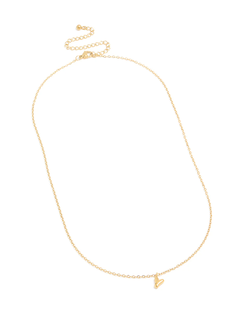 Waterproof Gold Plated Stainless Steel Mini Bubble Letter Y Necklace - Image 4
