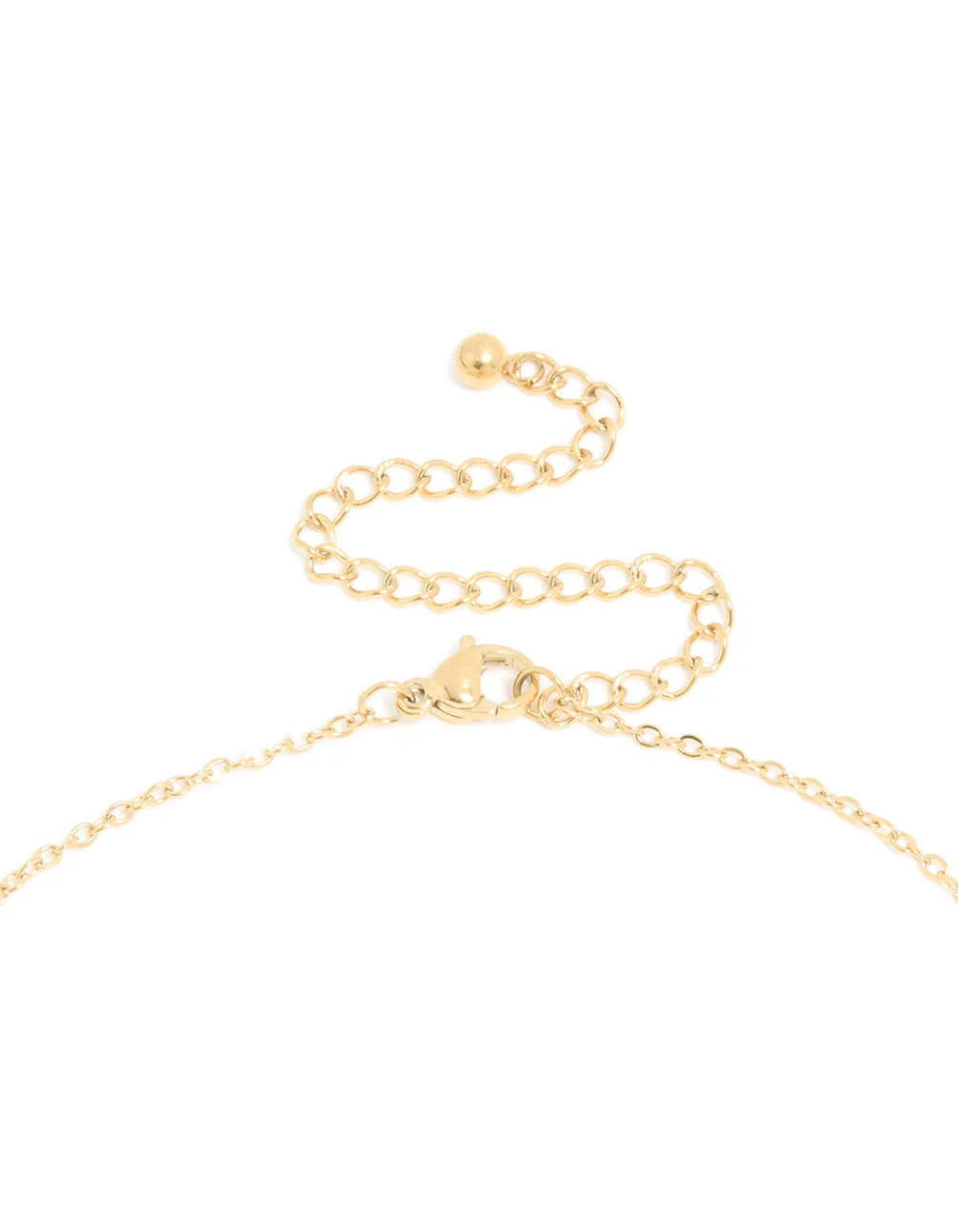 Waterproof Gold Plated Stainless Steel Mini Bubble Letter Y Necklace - Image 5