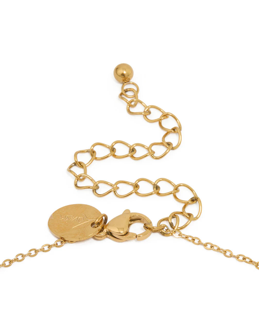 Waterproof Gold Plated Stainless Steel Mini Heart Letter J Necklace - Image 3