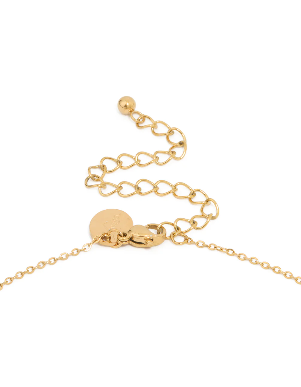 Waterproof Gold Plated Stainless Steel Mini Heart Letter S Necklace - Image 3