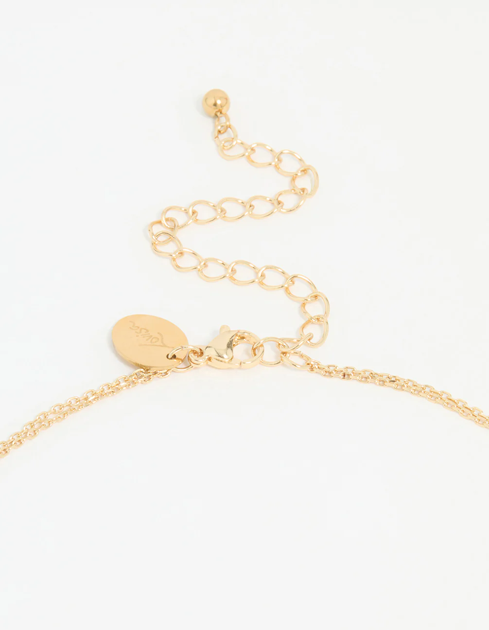 Waterproof Gold Plated Stainless Steel Moon Pendant Layered Necklace - Image 3