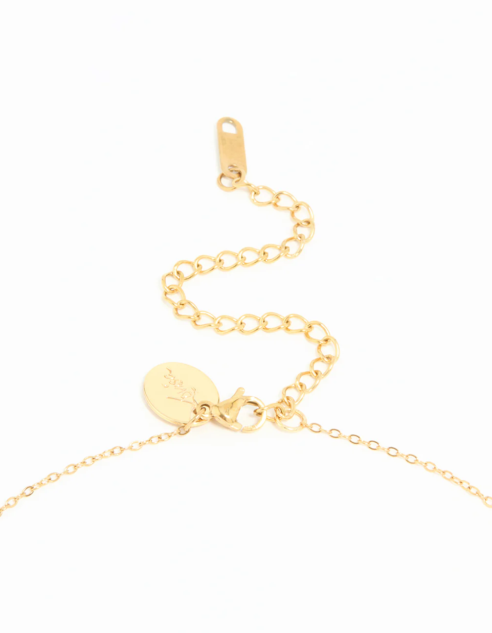 Waterproof Gold Plated Stainless Steel Moon Pendant Necklace - Image 5