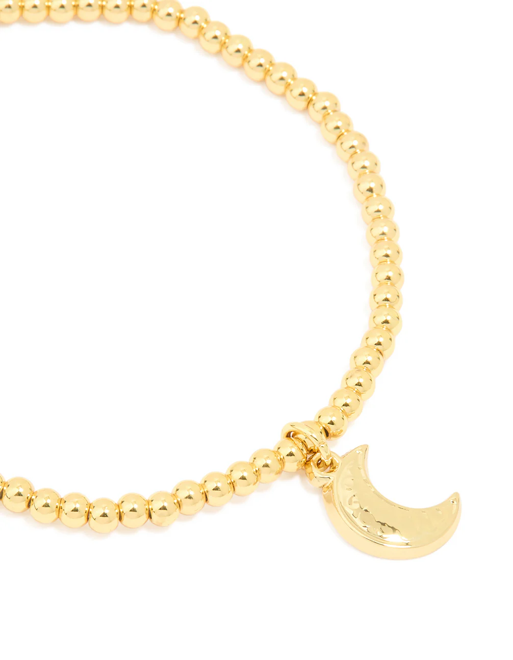 Waterproof Gold Plated Stainless Steel Moon Stretch Bracelet - Image 2