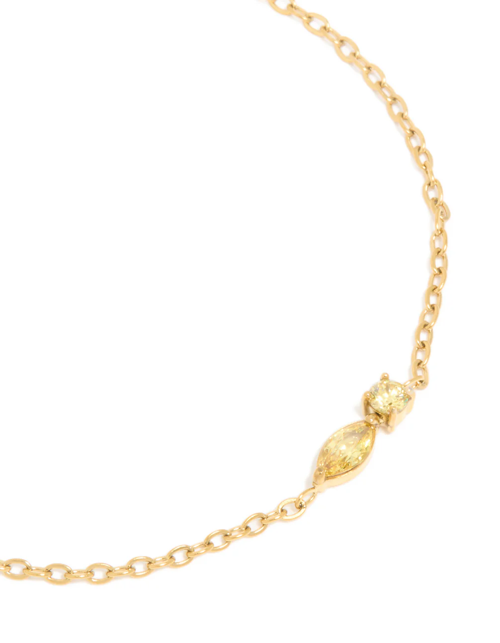 Waterproof Gold Plated Stainless Steel November Cubic Zirconia Birthstone Bracelet - Image 4