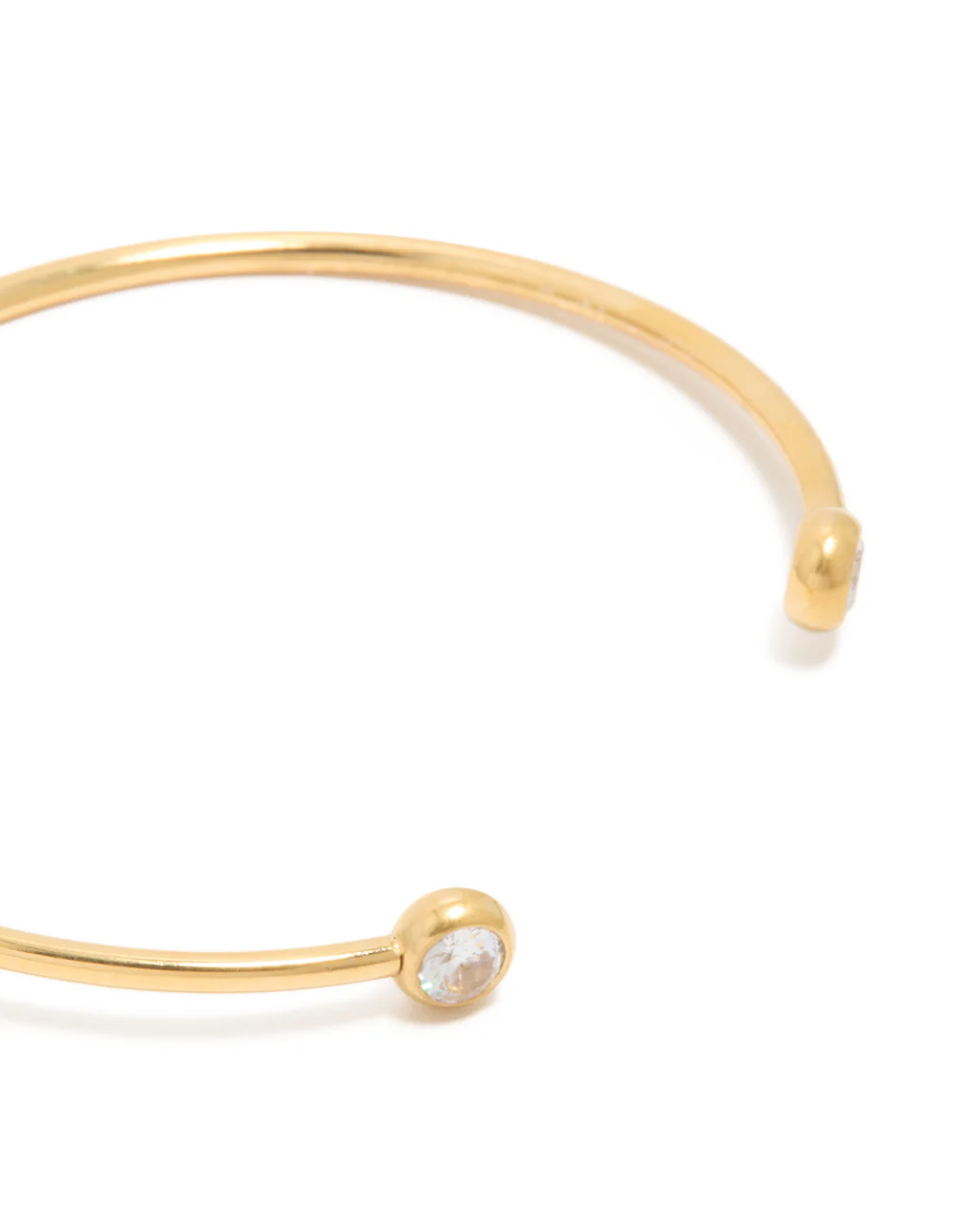 Waterproof Gold Plated Stainless Steel Open Bezel Cut Wrist Cuff - Image 4