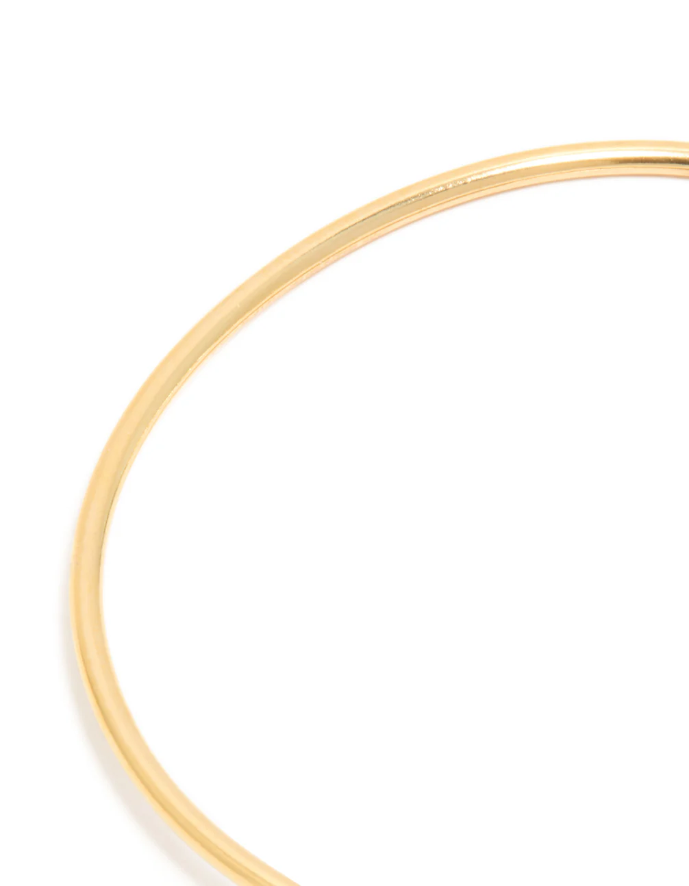 Waterproof Gold Plated Stainless Steel Open Bezel Cut Wrist Cuff - Image 5