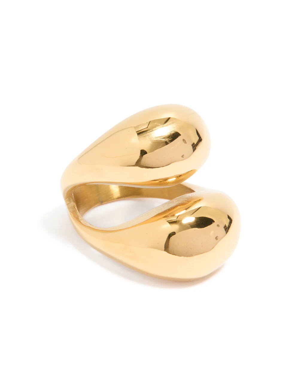 Waterproof Gold Plated Stainless Steel Open Orb Ring - Image 2
