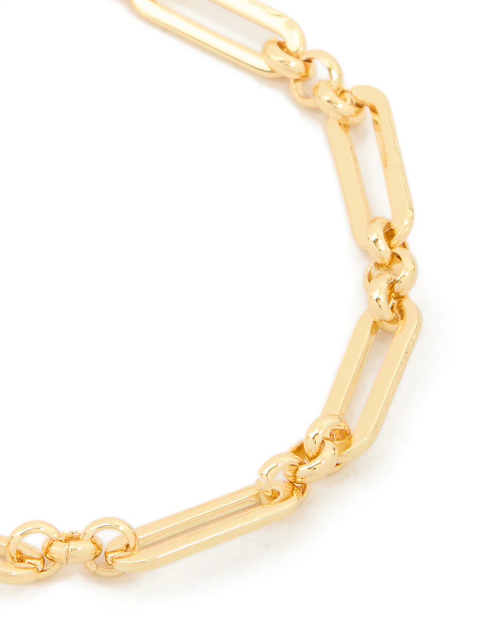 Waterproof Gold Plated Stainless Steel Open Oval Link Bracelet - Image 4