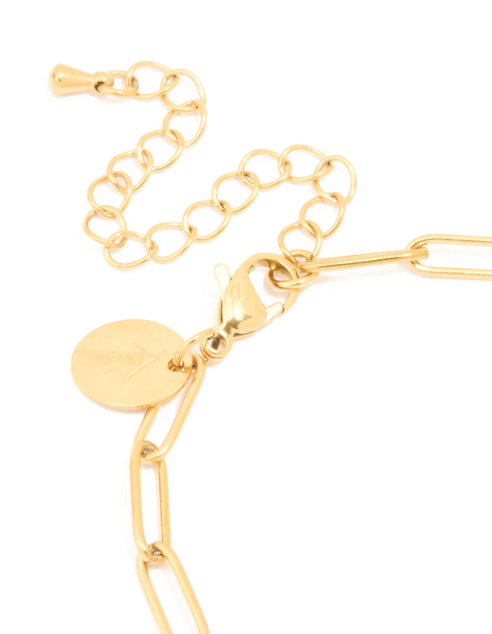 Waterproof Gold Plated Stainless Steel Open Oval Link Chain Bracelet - Image 5