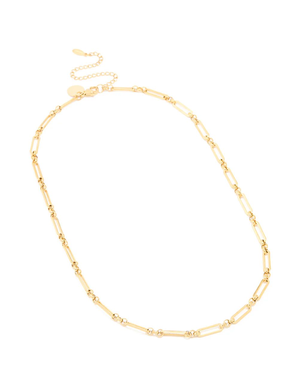 Waterproof Gold Plated Stainless Steel Open Oval Link Necklace - Image 4