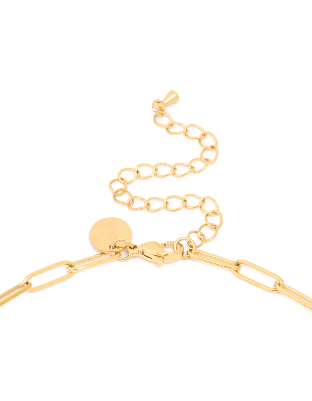 Waterproof Gold Plated Stainless Steel Open Oval Link Necklace - Image 5