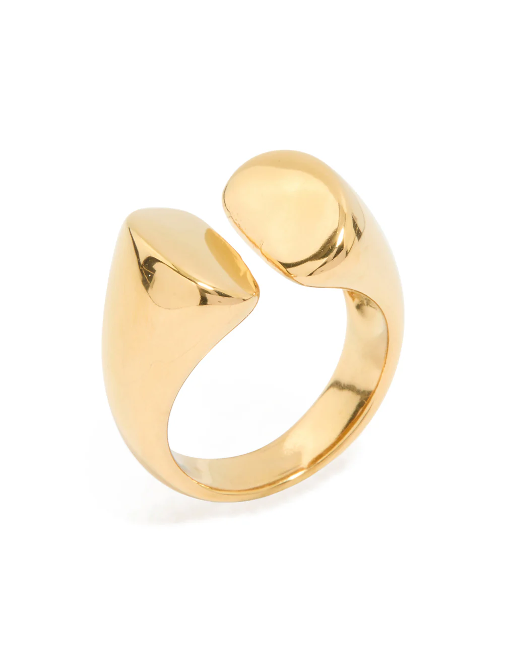 Waterproof Gold Plated Stainless Steel Open Statement Ring - Image 2